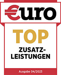 Euro Magazin Siegel Zusatzleistungen Euro Magazin: Top Zusatzleistungen – Bewertung in Heft 04/2019